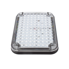 Luz de Advertencia de 9X7", Bicolor Rojo/Claro, Ideal para Ambulancias
