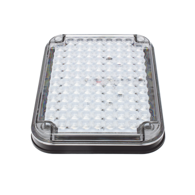 Luz de Advertencia de 9X7", Bicolor Rojo/Claro, Ideal para Ambulancias