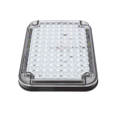 Luz de Advertencia de 9X7", Bicolor Rojo/Claro, Ideal para Ambulancias