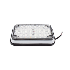 Luz de Advertencia de 6X4", Bicolor Rojo/Claro, Ideal para Ambulancias
