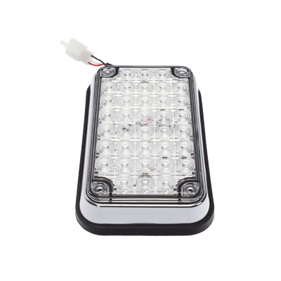 Luz de Advertencia de 6X4", Bicolor Rojo/Claro, Ideal para Ambulancias