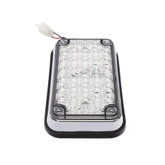 Luz de Advertencia de 6X4", Bicolor Rojo/Claro, Ideal para Ambulancias