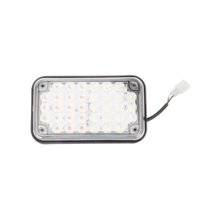 Luz de Advertencia de 6X4", Bicolor Rojo/Claro, Ideal para Ambulancias