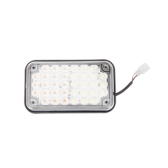 Luz de Advertencia de 6X4", Bicolor Rojo/Claro, Ideal para Ambulancias