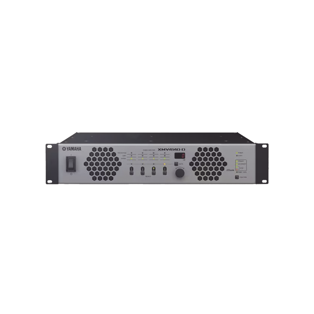 Amplificador de Audio Multicanal con Conexión Análoga | DANTE | 4 Canales, 140W | 8 OHMS | 70/100V