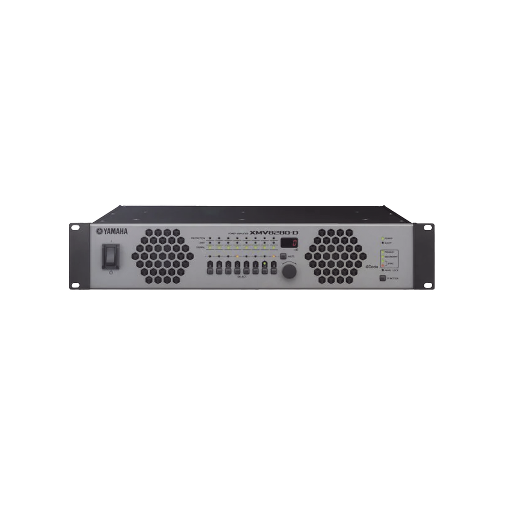 Amplificador de Audio Multicanal con Conexión Análoga / DANTE | 8 Canales, 280W | 8 OHMS | 70/100V