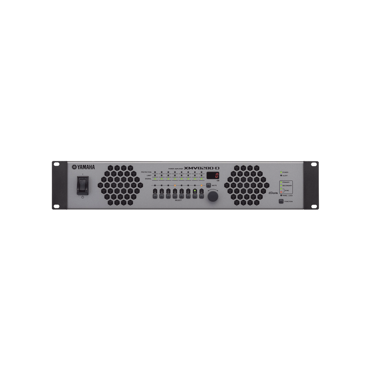Amplificador de Audio Multicanal con Conexión Análoga / DANTE | 8 Canales, 280W | 8 OHMS | 70/100V