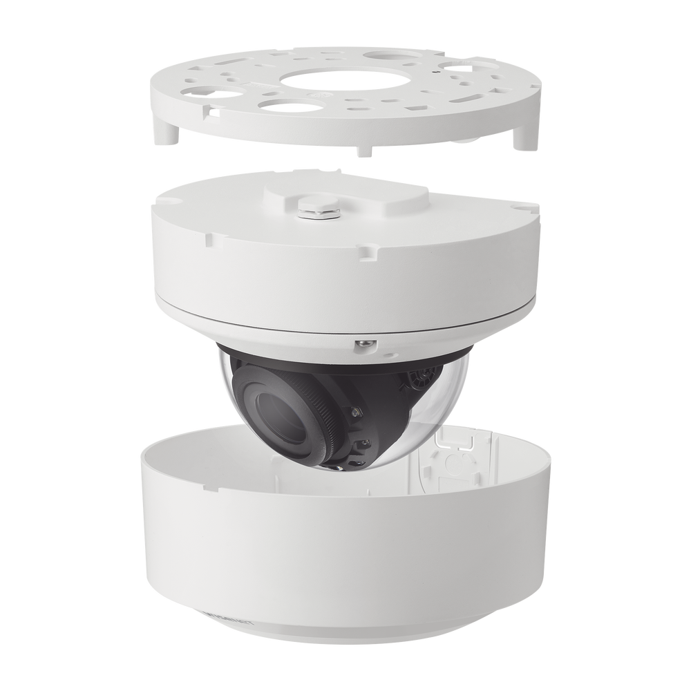 Cámara Domo IP 4K con IA / Lento Motorizado de 4.5 a 9.3mm / P-Iris, WDR 120dB / Ranura SD / Protección IP52 e IK08