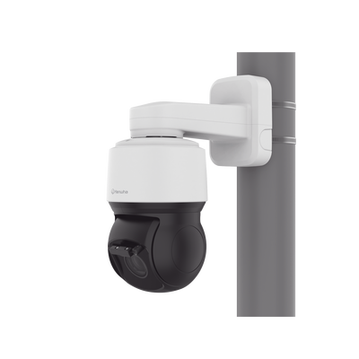 Cámara PTZ IP antivandálica 4K / 30x Zoom Óptico / IR 200m  / Exterior IP66 / NEMA4X / Auto tracking / H.265 & WiseStream / Wiper incluido