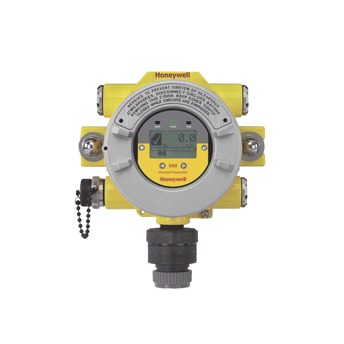 Transmisor Universal Serie XNX Para Sensores Tóxicos y Oxigeno, Con HART sobre salida 4-20 mA, Interfaz Local HART, UL/CSA, 3 entradas 3/4" NPT, Aluminio Pintado