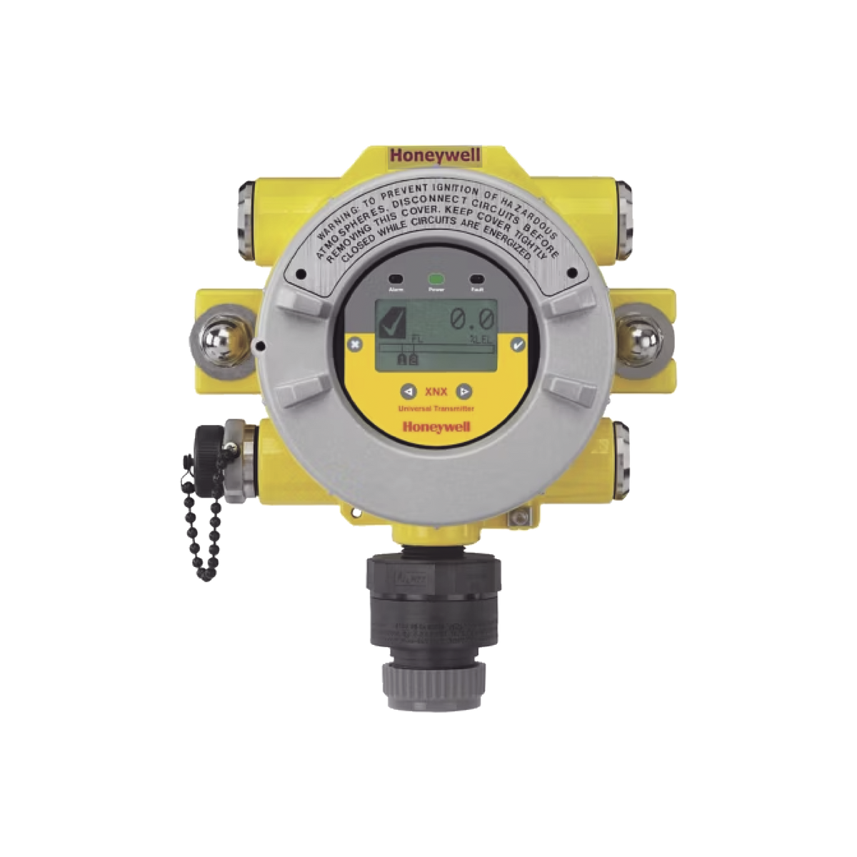 Transmisor Universal De Gas, Serie XNX, HART® sobre Salida 4-20mA, 3 Relays Falla/Alarma, Certificación UL/CSA, Entradas 4x3/4" NPT, Carcasa Aluminio Pintado, Incluye Sensor De Gas MPD IR (CO2) 0-5% V/V