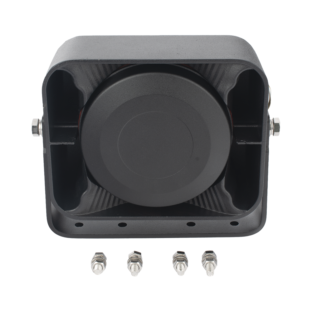 Bocina Compacta de Uso Rudo, 100 Watts de Potencia, Ideal para Vehículos de Encubierto, 8 Ohms de Impedancia