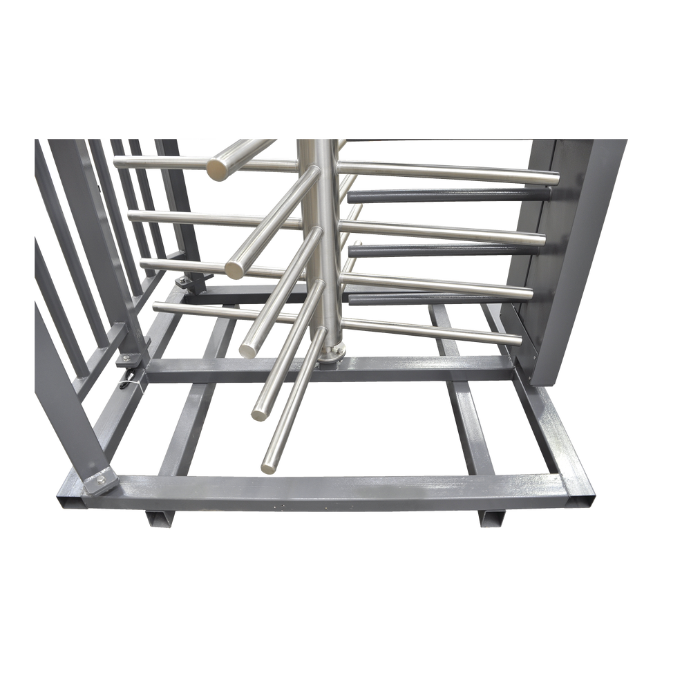 Torniquete Sencillo / Cuerpo Completo / Interior/Exterior / 100% Acero con Pintura Gris / EJE CENTRAL de Acero Inoxidable /Acabado de Lujo / Alto Tráfico