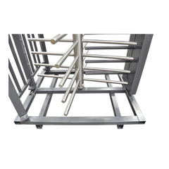 Torniquete Sencillo / Cuerpo Completo / Interior/Exterior / 100% Acero con Pintura Gris / EJE CENTRAL de Acero Inoxidable /Acabado de Lujo / Alto Tráfico