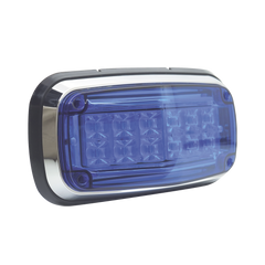Luz de advertencia 8 X 4", Color Azul, IP67, SAE, Ideal para Ambulancias