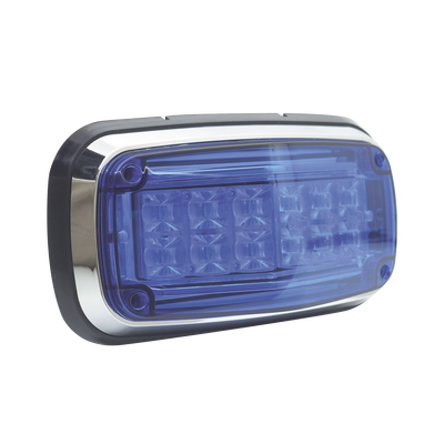 Luz de advertencia 8 X 4", Color Azul, IP67, SAE, Ideal para Ambulancias