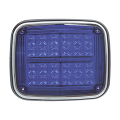 Luz de advertencia de 8 X 6", Color Azul, SAE,  IP67, Ideal para Ambulancias