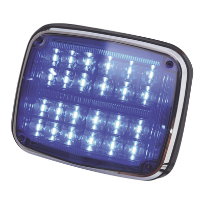 Luz de advertencia de 8 X 6", Color Azul, SAE,  IP67, Ideal para Ambulancias