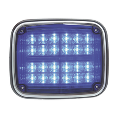 Luz de advertencia de 8 X 6", Color Azul, SAE,  IP67, Ideal para Ambulancias