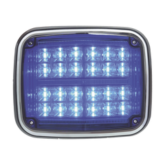 Luz de advertencia de 8 X 6", Color Azul, SAE,  IP67, Ideal para Ambulancias
