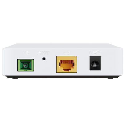 ONU/ONT - Unidad de Red Óptica XPON dual EPON/GPON / 1 Puerto RJ45 10/100/1000 Mbps / 1 puerto XPON Conector SC/APC / Equipo Bridge / Longitud de Onda Up: 1310 nm Dw: 1490 nm