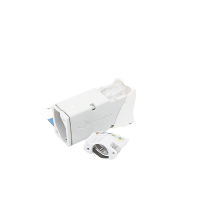 Jack Z-MAX Cat6A, UTP, Montaje híbrido en Placa de Pared (Plano y Angulado), Color Blanco, Versión Bulk (Sin Empaque Individual)