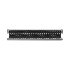Patch Panel ZMAX with Jack UTP CAT6A 24 Port 1U Black