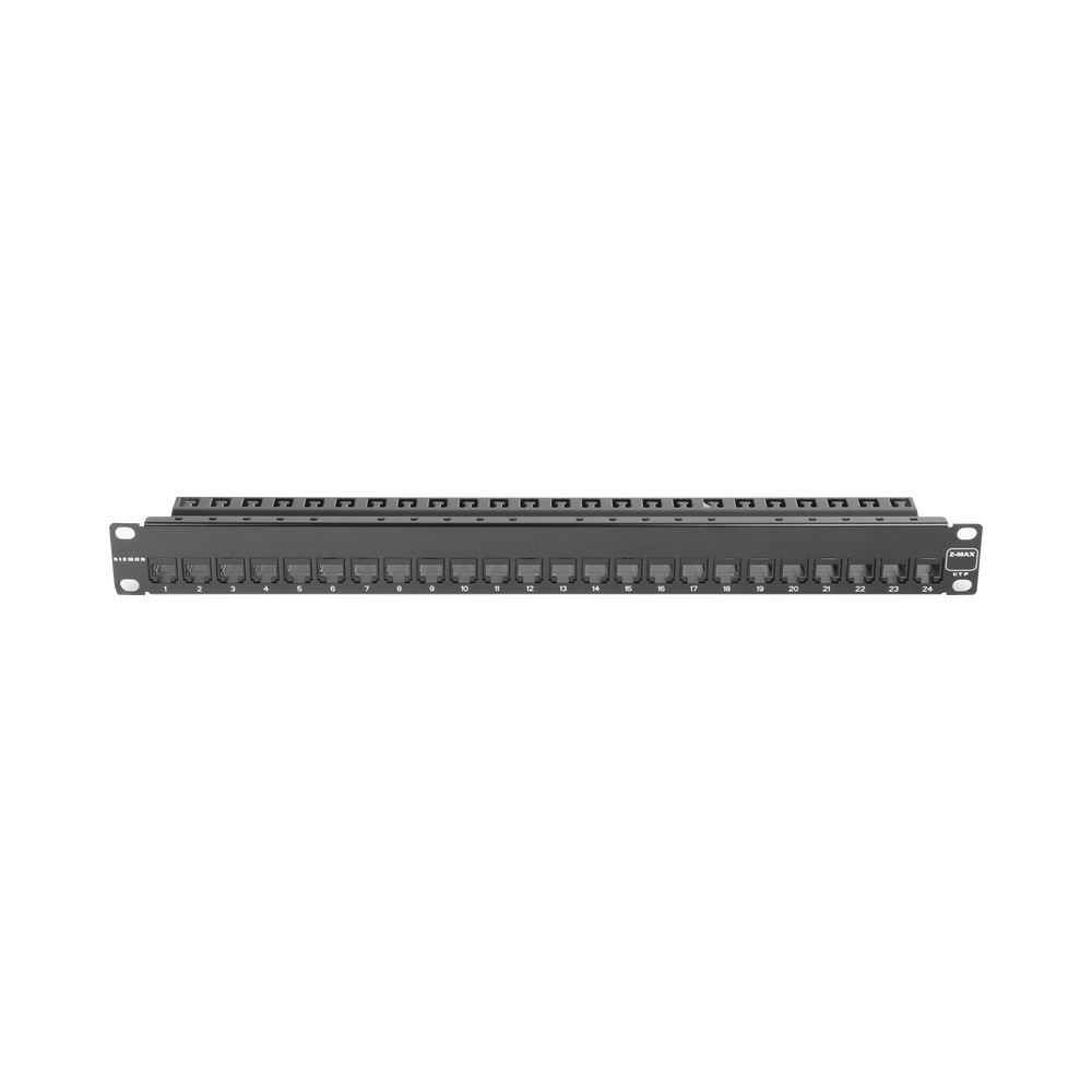 Patch Panel ZMAX with Jack UTP CAT6A 24 Port 1U Black
