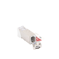 Jack Z-MAX Cat6A, Blindado, Montaje híbrido en Placa de Pared (Plano y Angulado), Color Blanco