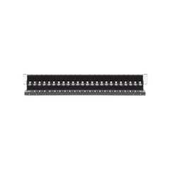 Patch Panel Z-Max de 24 Puertos, Blindado, Precargado con Jacks Categoría 6A, Plano, 1UR