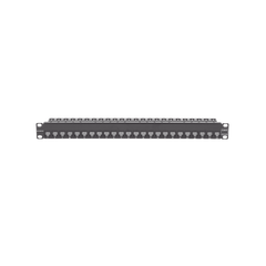 Patch Panel Z-Max de 24 Puertos, Blindado, Precargado con Jacks Categoría 6A, Plano, 1UR