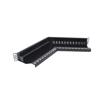 Patch Panel Z-MAX de 24 puertos, Blindado, Precargado con Jacks Categoria 6A, Angulado, 1UR