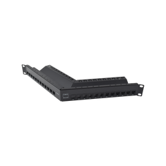 Patch Panel Z-MAX de 24 Puertos, Blindado, Precargado con Jacks Categoría 6A, Angulado, 1UR