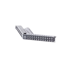 Patch Panel Z-Max de 48 Puertos, Blindado, Precargado con Jacks Categoría 6A, Angulado, 1UR