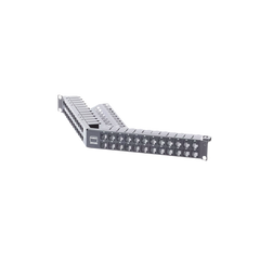 Patch Panel Z-MAX de 48 puertos, Blindado, Precargado con Jacks Categoría 6A,  Angulado, 1UR