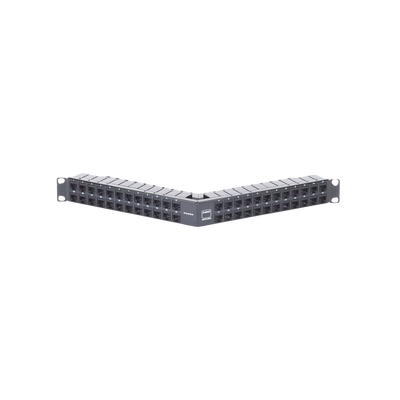 Patch Panel Z-MAX de 48 puertos, Blindado, Precargado con Jacks Categoría 6A,  Angulado, 1UR