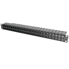 Patch Panel Z-Max de 48 Puertos, Blindado, Precargado con Jacks Categoría 6A, Plano, 1UR