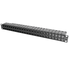 Patch Panel Z-MAX de 48 puertos, Blindado, Precargado con Jacks Categoría 6A, Plano, 1UR