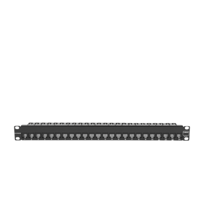 Patch Panel UTP Z-MAX de 24 puertos, Precargado con Jacks Categoría 6, Plano, 1UR