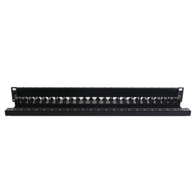 Patch Panel UTP Z-MAX de 24 puertos, Precargado con Jacks Categoría 6, Plano, 1UR