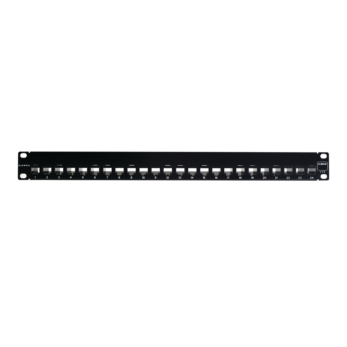 Patch Panel UTP Z-MAX de 24 Puertos, Precargado con Jacks Categoría 6, Plano, 1UR