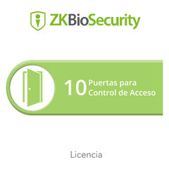 Licencia para ZKBiosecurity permite gestionar hasta 10 puertas para control de acceso