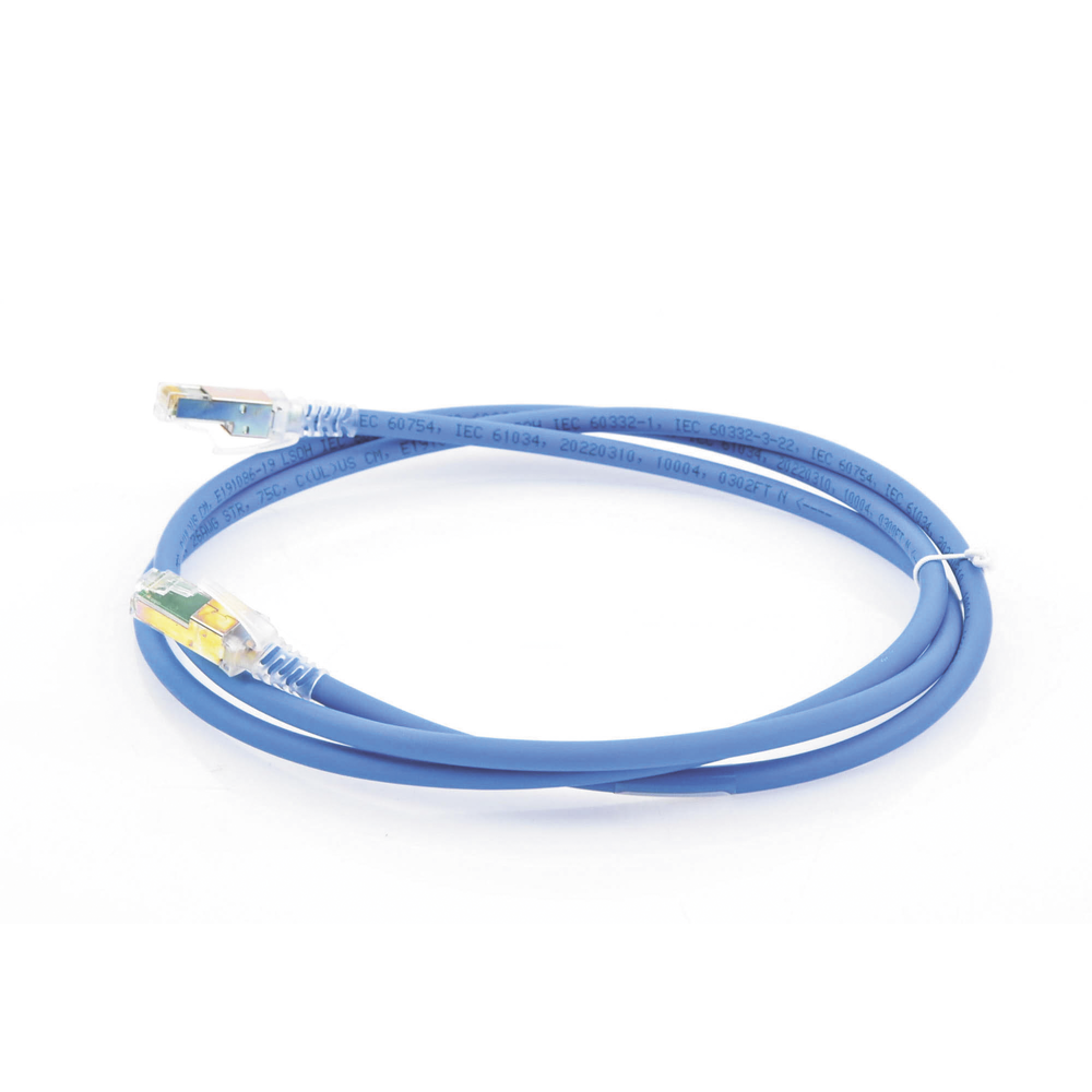 Patch Cord Z-MAX Cat6A UTP, CM, 1.52 Metros (5 Pies), Color Azul, Versión Bulk (Sin Empaque Individual)