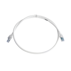 Patch Cord Z-MAX Cat6A S/FTP, CM/LS0H, 0.91 Metros (3 Pies), Color Blanco