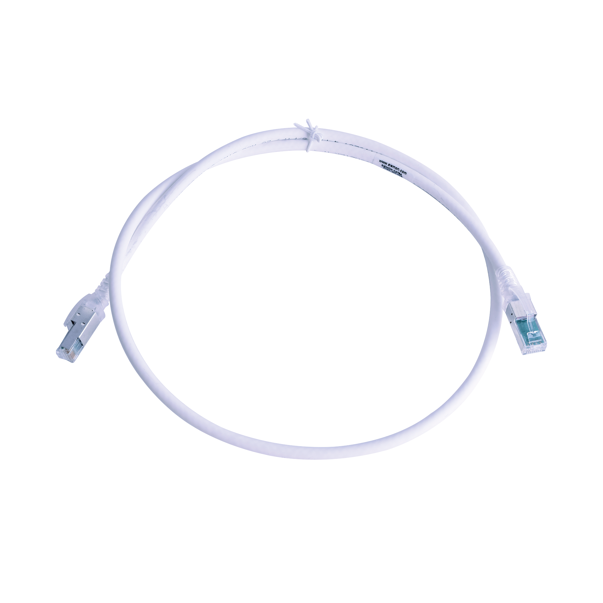 Patch Cord Z-MAX Cat6A S/FTP, CM/LS0H, 0.91 Metros (3 Pies), Color Blanco, Versión Bulk (Sin Empaque Individual)