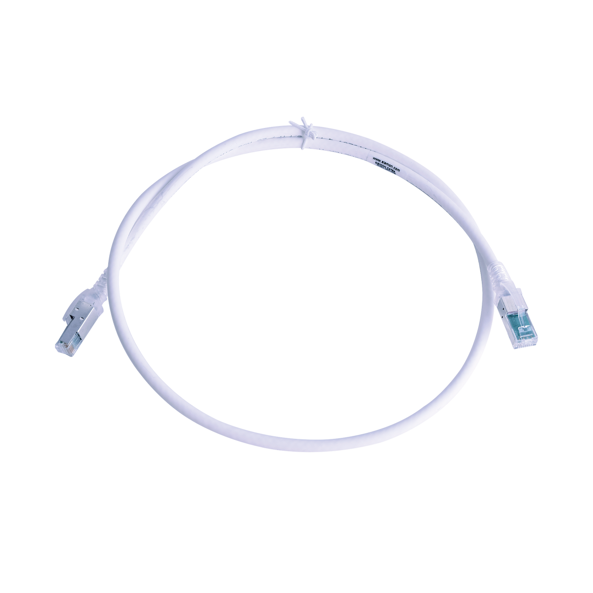 Patch Cord Z-MAX Cat6A S/FTP, CM/LS0H, 0.91 Metros (3 Pies), Color Blanco, Versión Bulk (Sin Empaque Individual)