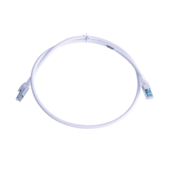 Patch Cord Z-MAX Cat6A S/FTP, CM/LS0H, 3ft, Color Blanco, Versión Bulk (Sin Empaque Individual)
