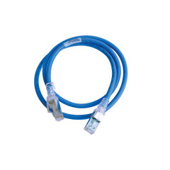 Patch Cord Z-MAX Cat6A S/FTP, CM/LS0H, 0.91 Metros (3 Pies), Color Azul, Versión Bulk (Sin Empaque Individual)