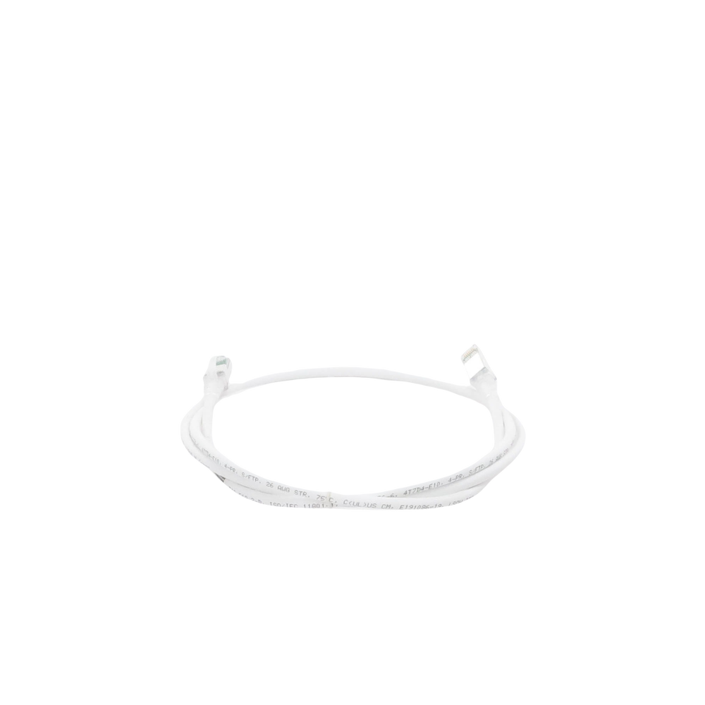 Patch Cord Z-MAX Cat6A S/FTP, CM/LS0H, 1.52 Metros (5 Pies), Color Blanco, Versión Bulk (Sin Empaque Individual)