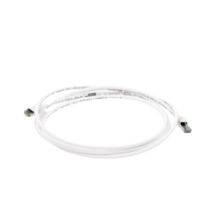 Patch Cord Z-MAX Cat6A S/FTP, CM/LS0H, 2.13 Metros (7 Pies), Color Blanco, Versión Bulk (Sin Empaque Individual)